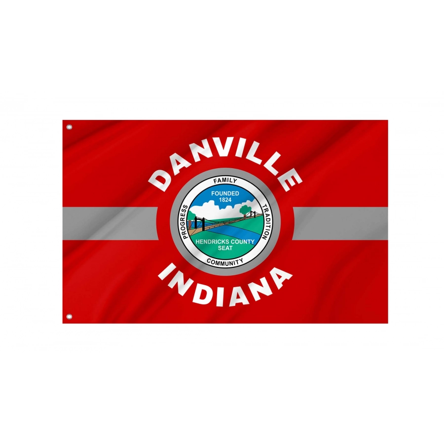 Danville, Indiana Flag for Indoor & Outdoor Use, USA223