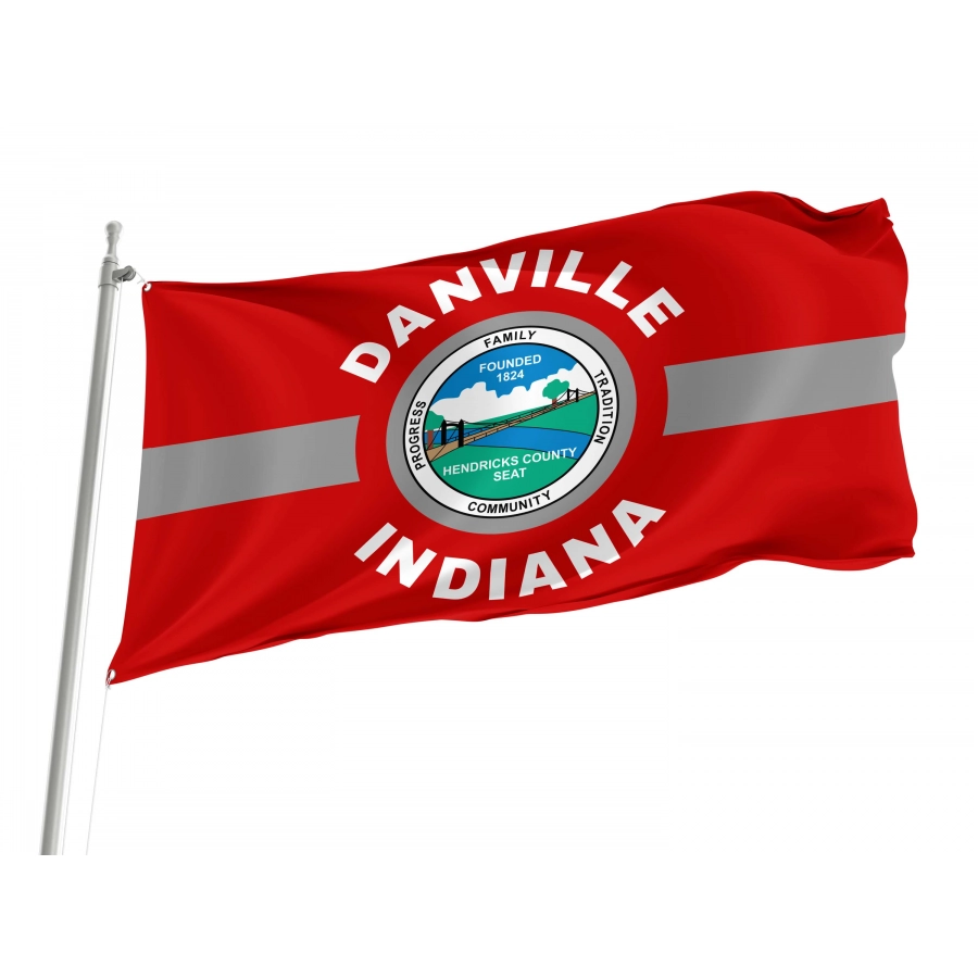 Danville, Indiana Flag for Indoor & Outdoor Use, USA223