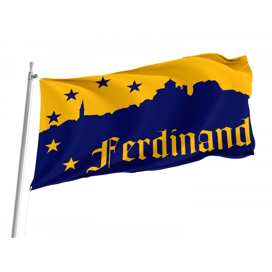 Ferdinand City, Indiana Flag for Indoor & Outdoor Use - Shopflagworld Ferdinand City, Indiana Flag for Indoor & Outdoor Use, USA227