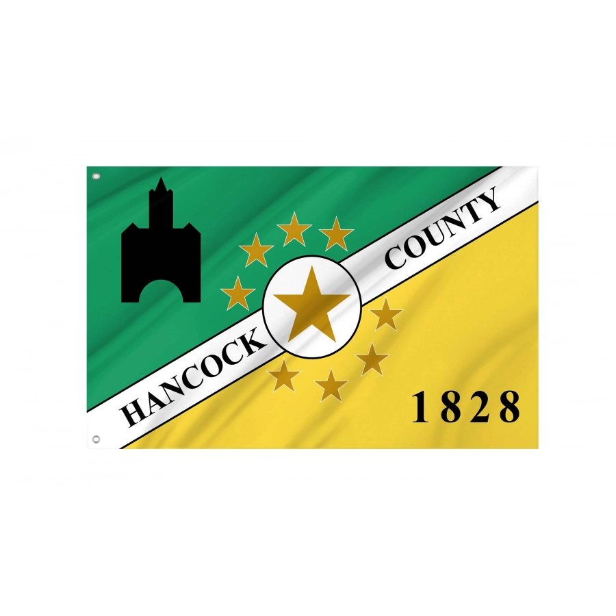 Hancock County, Indiana Flag for Indoor & Outdoor Use, USA201