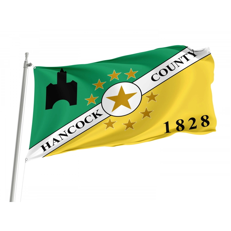 Hancock County, Indiana Flag for Indoor & Outdoor Use, USA201