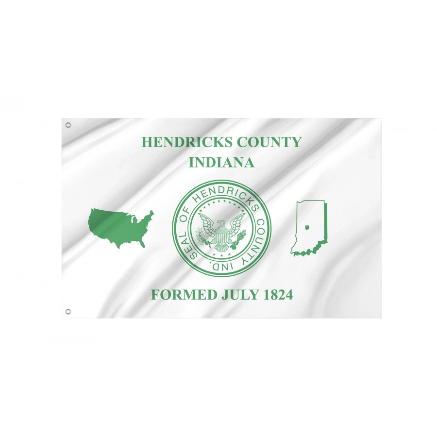 Hendricks County Flag for Indoor & Outdoor Use, USA202