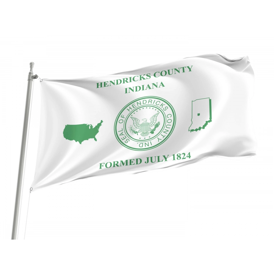 Hendricks County Flag for Indoor & Outdoor Use, USA202