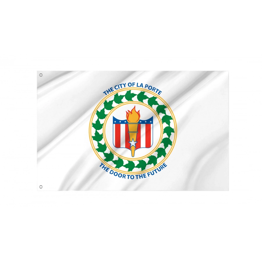 La Porte Flag for Indoor & Outdoor Use - Shopflagworld La Porte Flag for Indoor & Outdoor Use, USA235