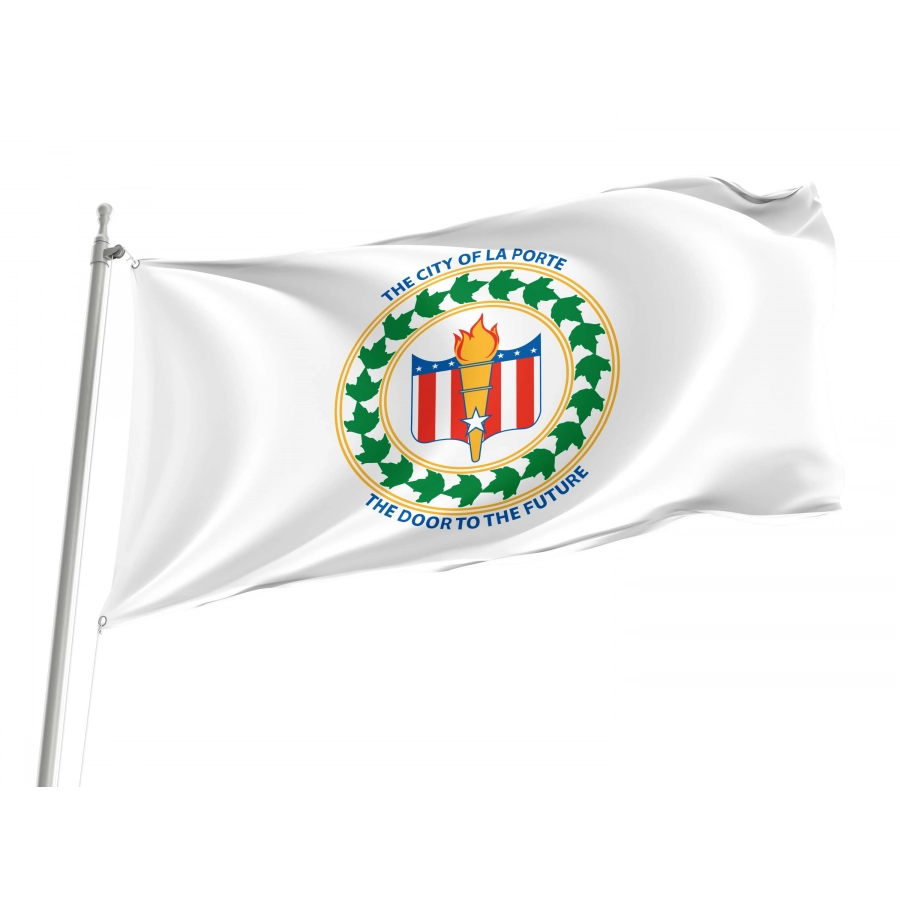 La Porte Flag for Indoor & Outdoor Use - Shopflagworld La Porte Flag for Indoor & Outdoor Use, USA235