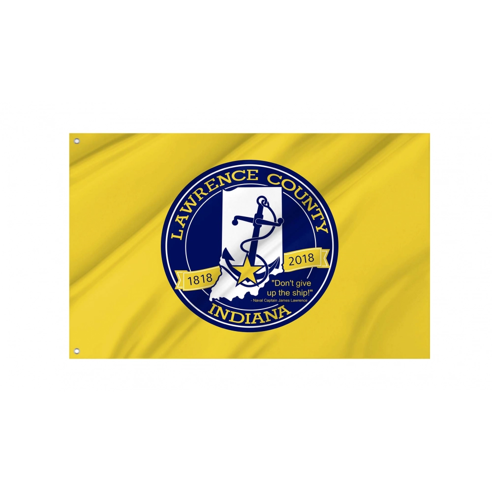Lawrence County, Indiana Flag for Indoor & Outdoor Use