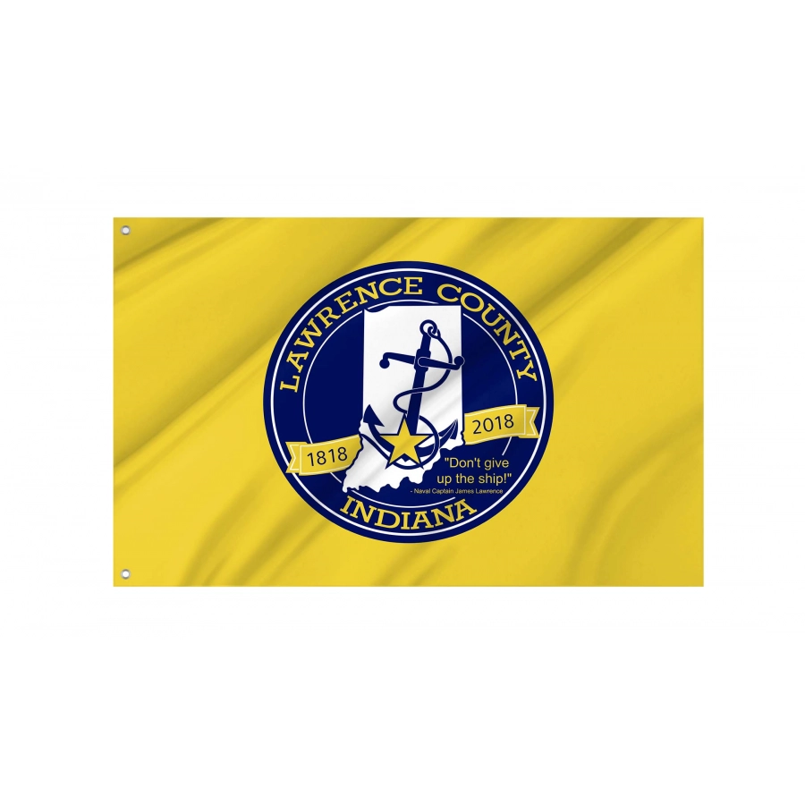 Lawrence County, Indiana Flag for Indoor & Outdoor Use, USA203