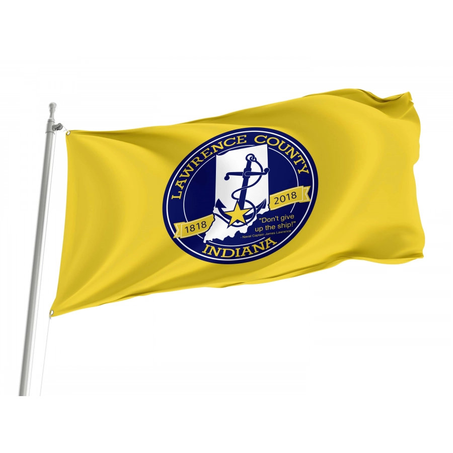 Lawrence County, Indiana Flag for Indoor & Outdoor Use, USA203