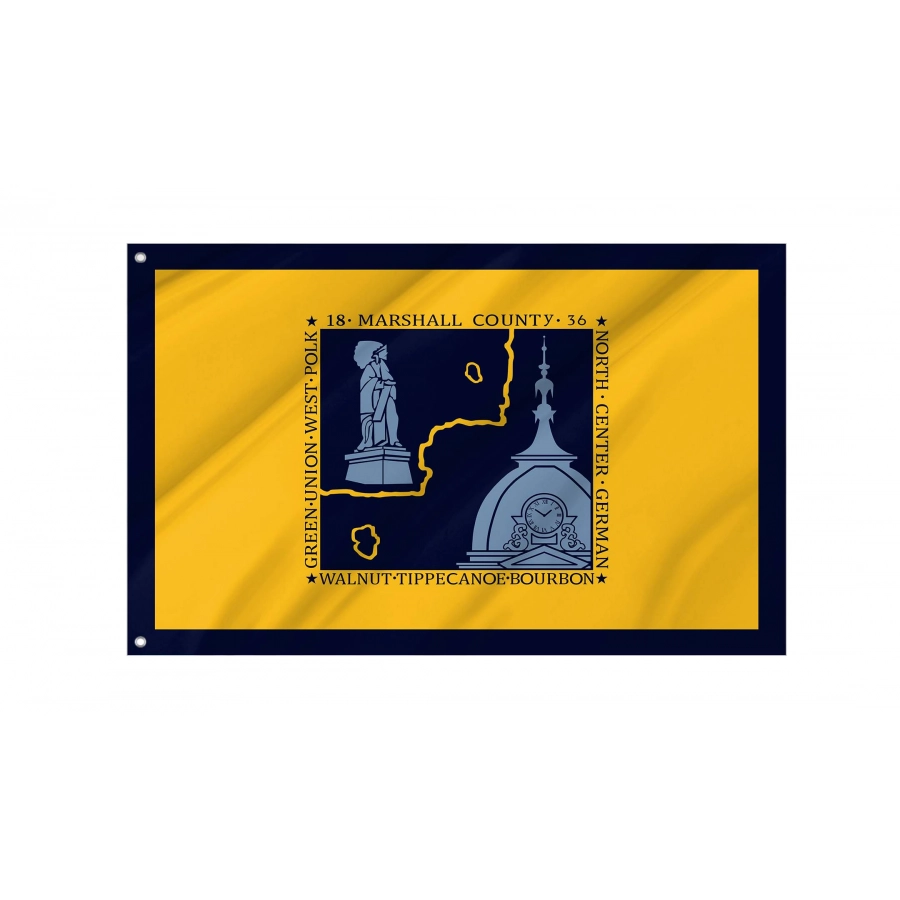 Marshall County Flag for Indoor & Outdoor Use, USA205