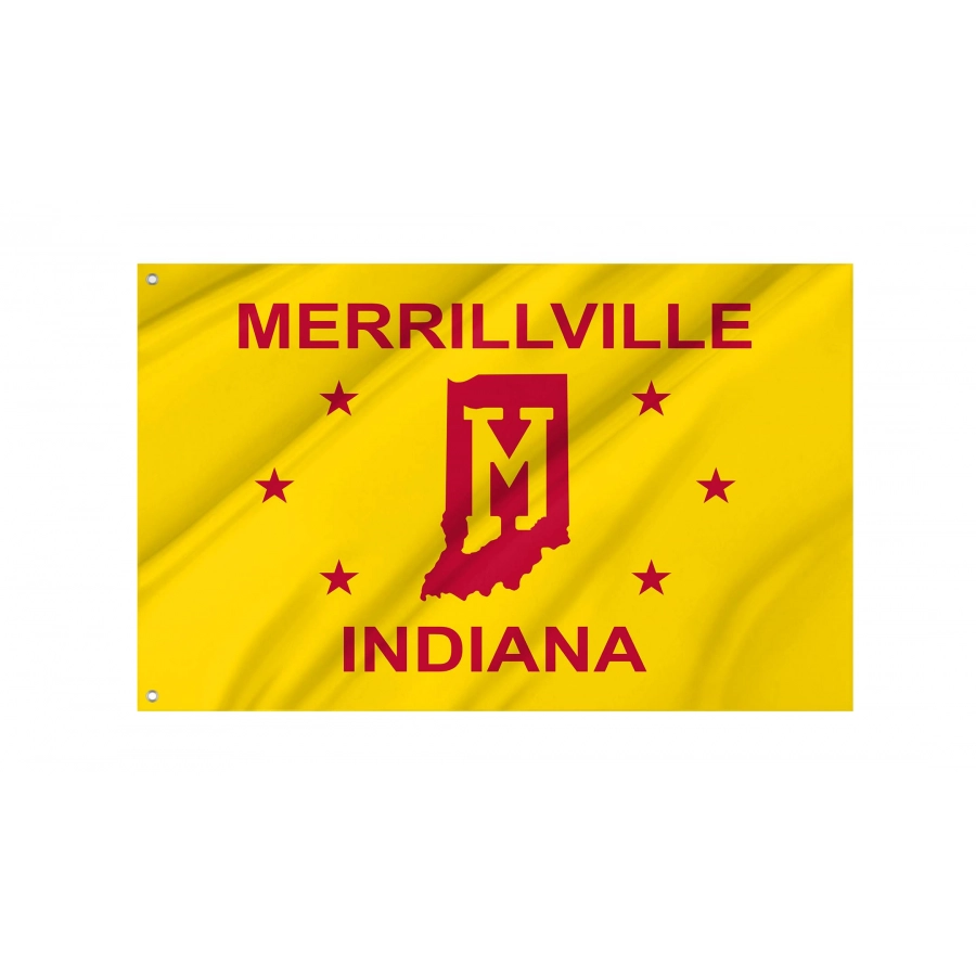 Merrillville Flag for Indoor & Outdoor Use - Shopflagworld Merrillville Flag for Indoor & Outdoor Use, USA238