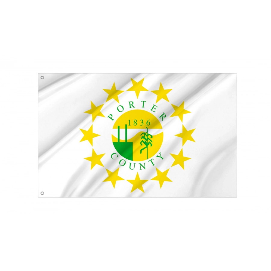 Porter County Flag for Indoor & Outdoor Use, USA208