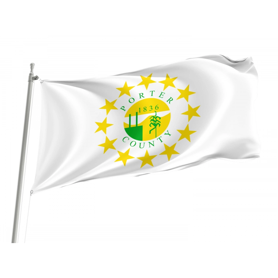 Porter County Flag for Indoor & Outdoor Use, USA208