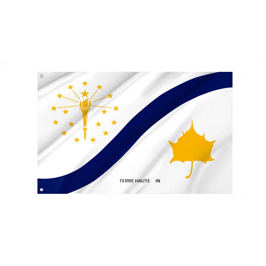 Terre Haute 1976-2024 Flag for Indoor & Outdoor Use, USA261