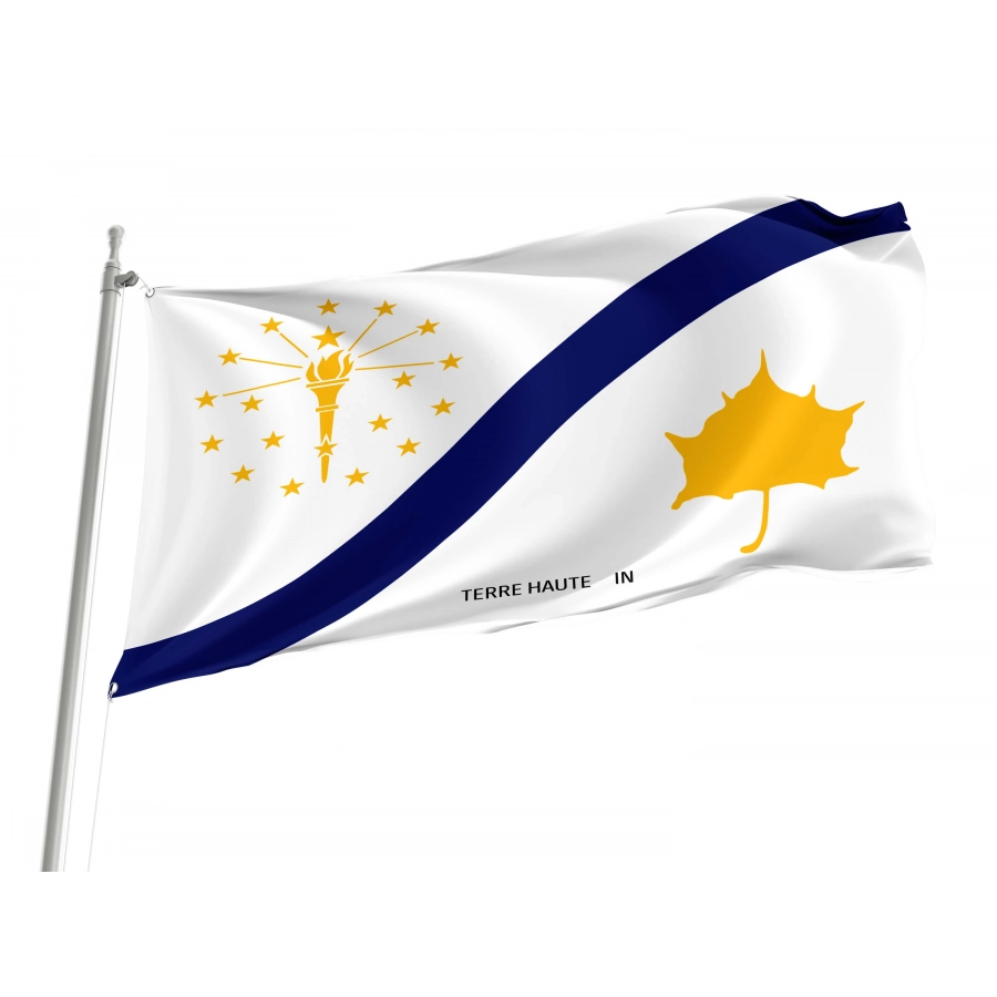 Terre Haute 1976-2024 Flag for Indoor & Outdoor Use, USA261