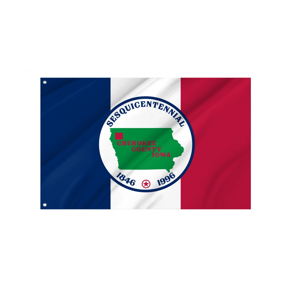 Cherokee County, Iowa Flag for Indoor & Outdoor Use Cherokee County, Iowa Flag for Indoor & Outdoor Use