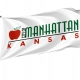 Manhattan White Flag for Indoor & Outdoor Use - Imagine 1