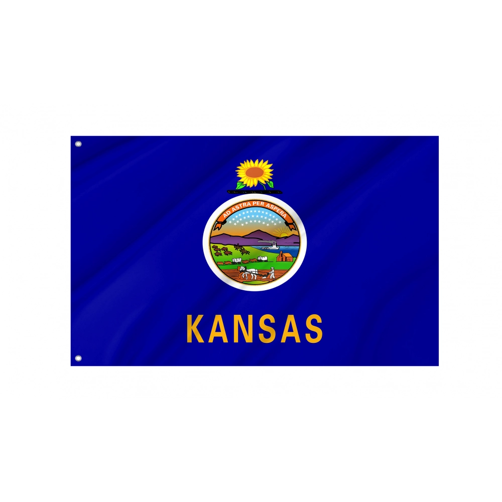 Kansas State Flag for Indoor & Outdoor Use Kansas State Flag for Indoor & Outdoor Use