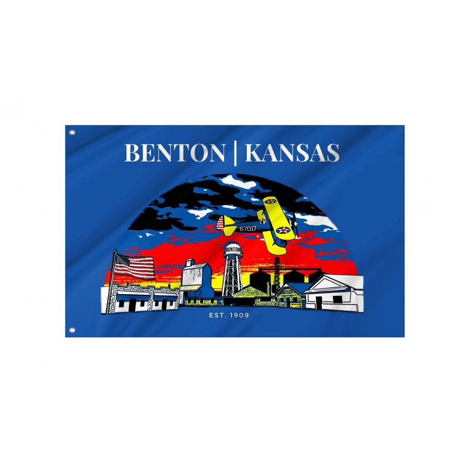 Benton, Kansas Flag for Indoor & Outdoor Use, USA265
