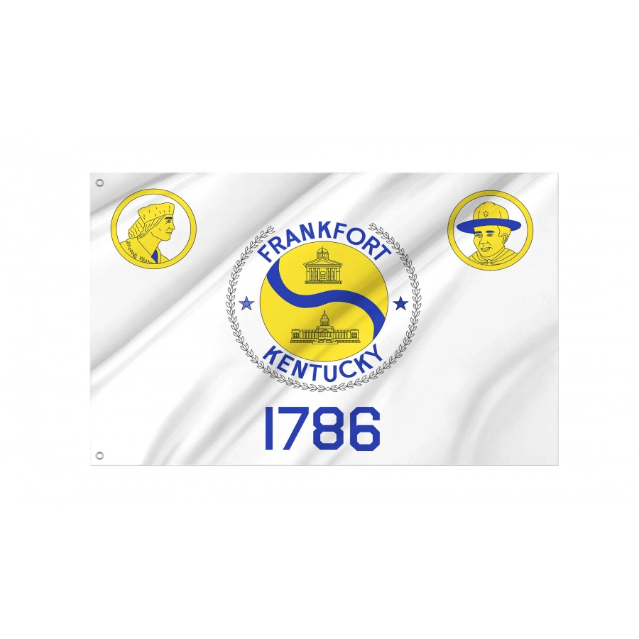 Frankfort (1959-2024), Kentucky Flag for Indoor & Outdoor Use, USA272