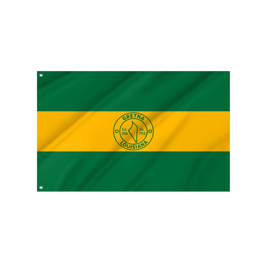 Flag of Gretna, Louisiana, Patriotic Flags, Unique Design Print, Flags for Indoor & Outdoor Use