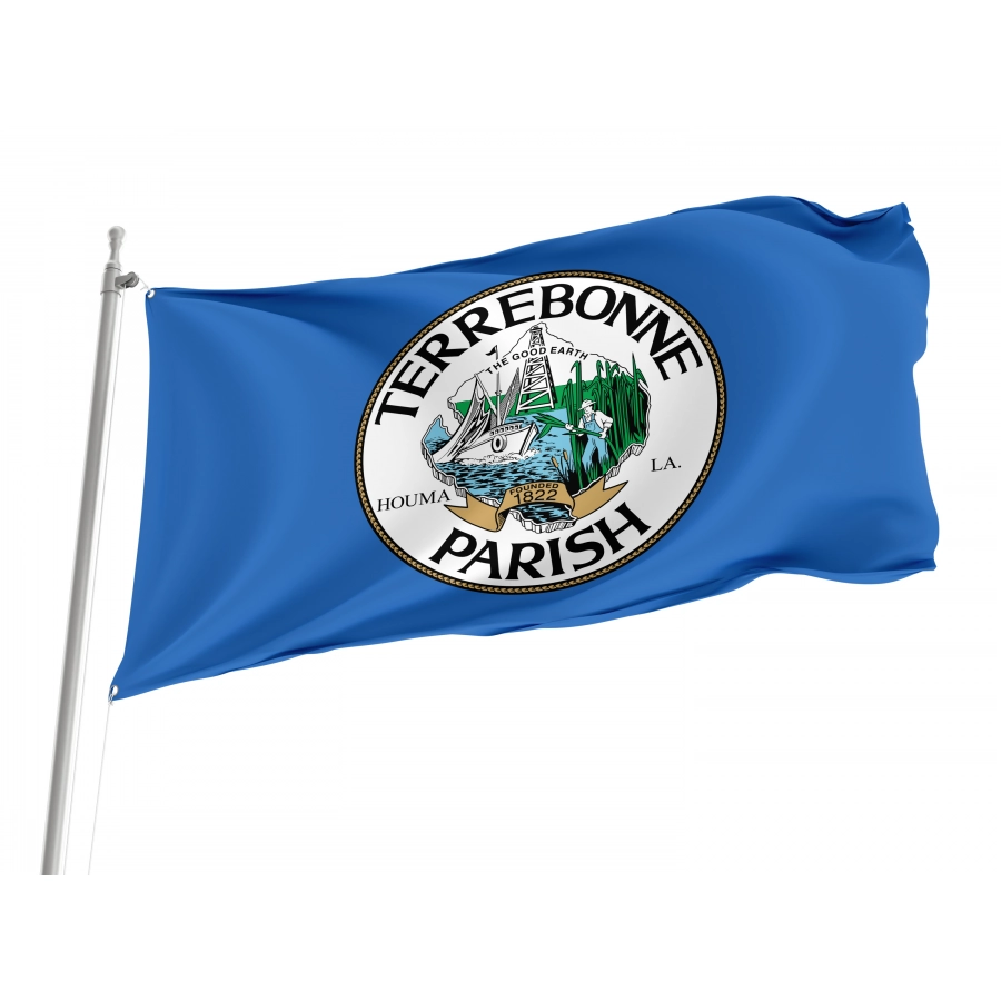 Flag of Terrebonne Parish, Louisiana, Patriotic Flags, Unique Design Print, Flags for Indoor & Outdoor Use