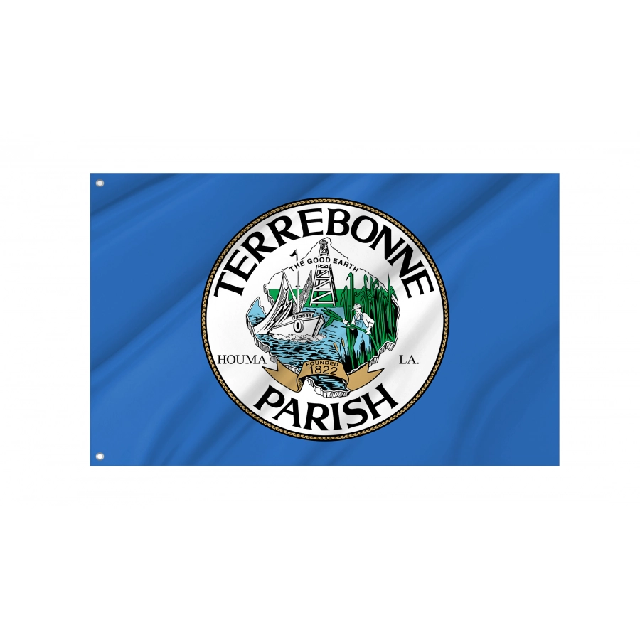Flag of Terrebonne Parish, Louisiana, Patriotic Flags, Unique Design Print, Flags for Indoor & Outdoor Use