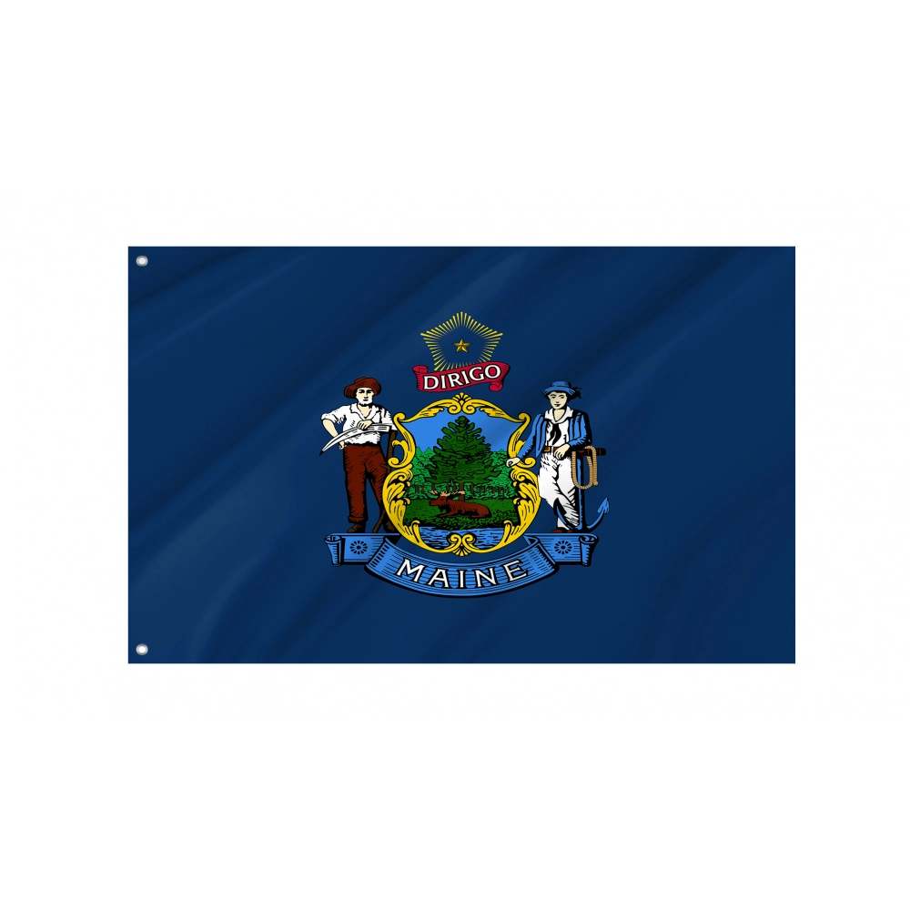 Maine State Flag for Indoor & Outdoor Use Maine State Flag for Indoor & Outdoor Use