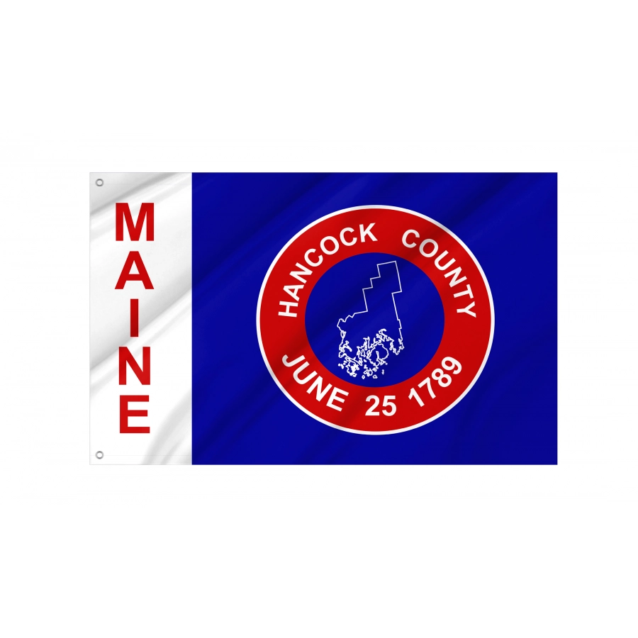 Flag of Hancock County, Maine, Patriotic Flags, Unique Design Print, Flags for Indoor & Outdoor Use