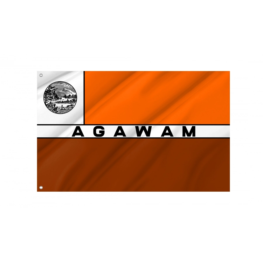 Flag of Agawam, Massachusetts, Patriotic Flags, Unique Design Print, Flags for Indoor & Outdoor Use