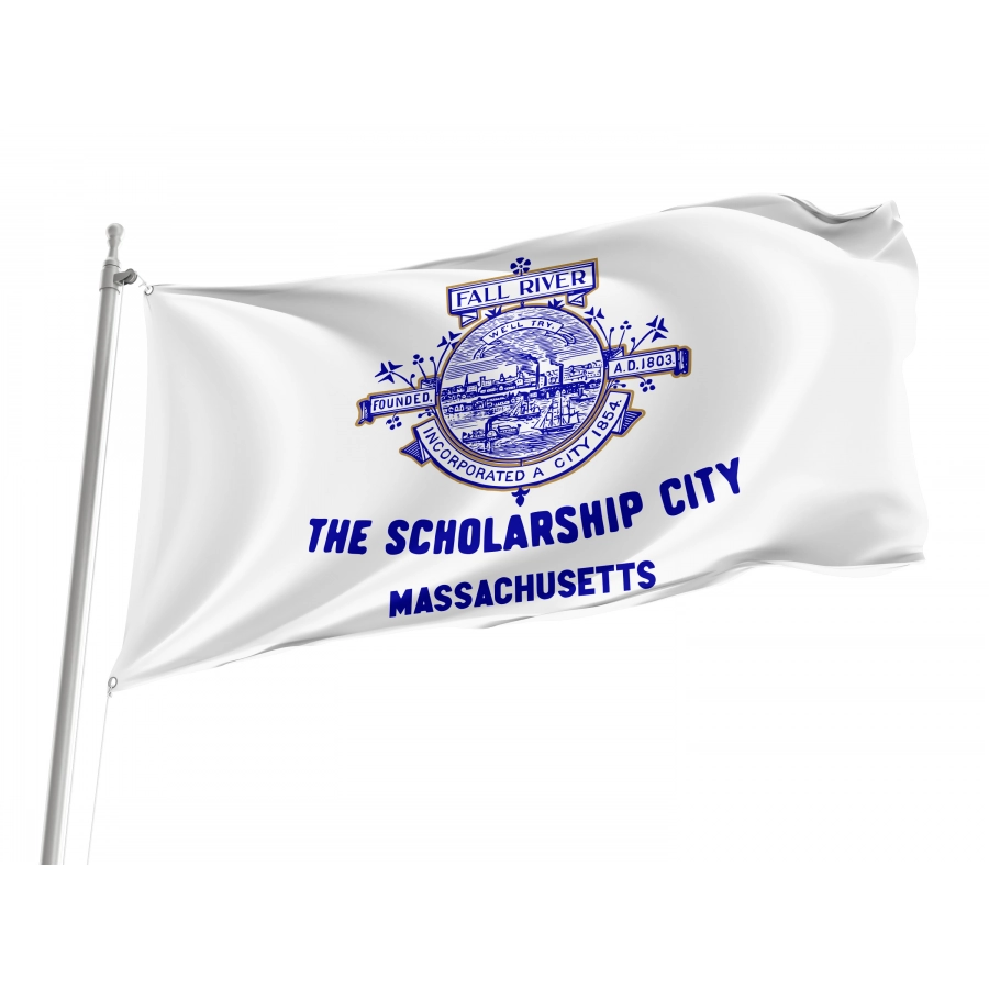 Flag of Fall River, Massachusetts, Patriotic Flags, Unique Design Print, Flags for Indoor & Outdoor Use