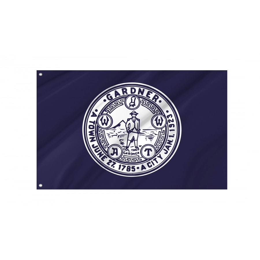 Flag of Gardner, Massachusetts, Patriotic Flags, Unique Design Print, Flags for Indoor & Outdoor Use