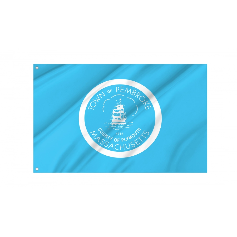 Flag of Pembroke, Massachusetts, Patriotic Flags, Unique Design Print, Flags for Indoor & Outdoor Use