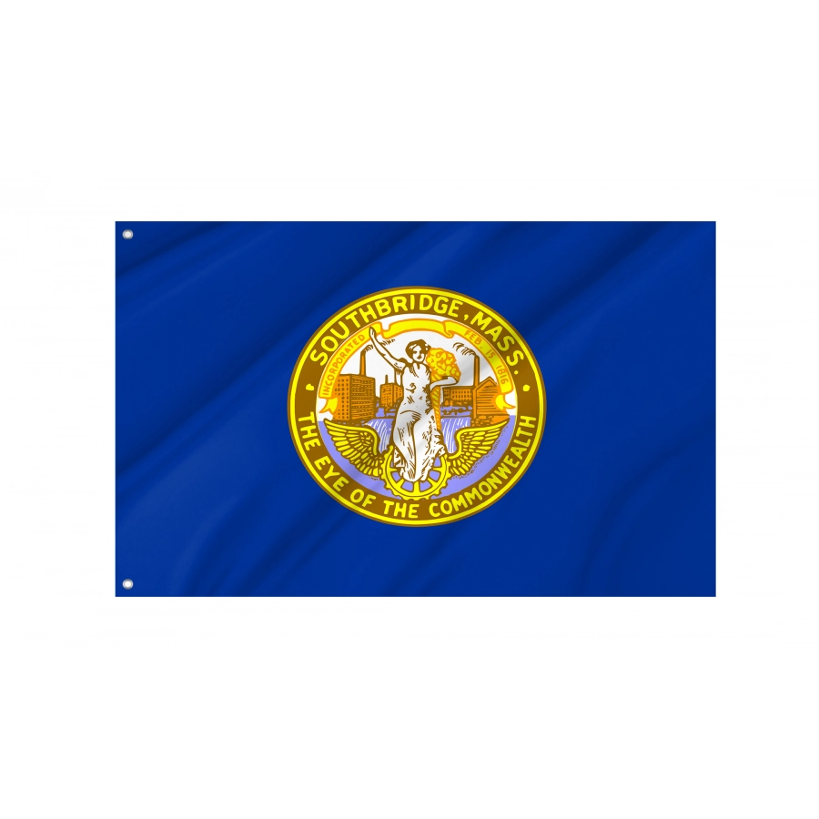 Flag of Southbridge, Massachusetts, Patriotic Flags, Unique Design Print, Flags for Indoor & Outdoor Use