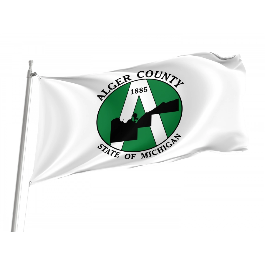 Flag of Alger County, Michigan, Patriotic Flags, Unique Design Print, Flags for Indoor & Outdoor Use