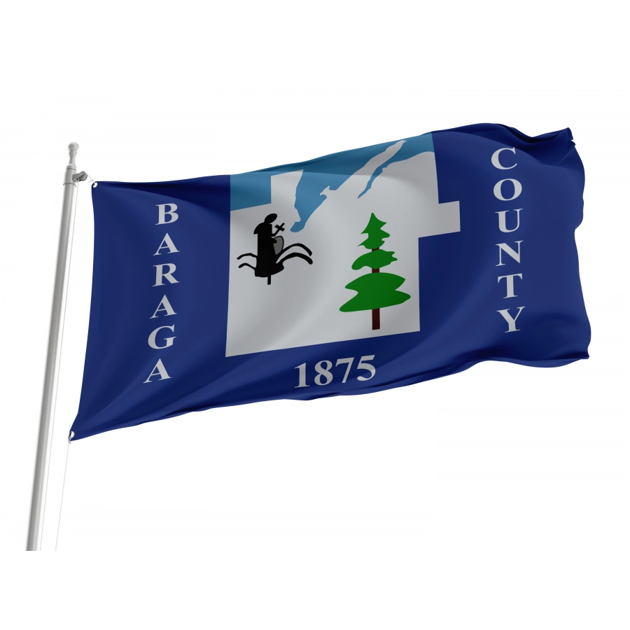 Flag of Baraga County, Michigan, Patriotic Flags, Unique Design Print, Flags for Indoor & Outdoor Use