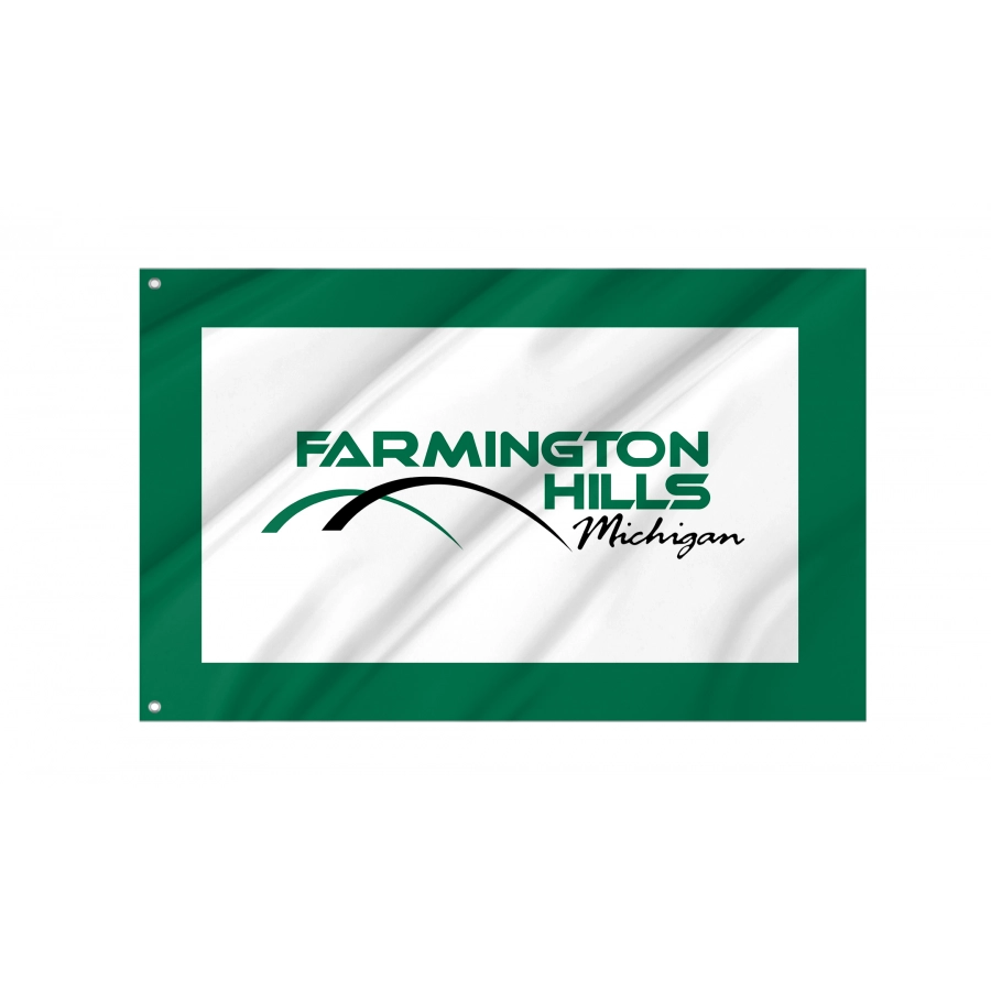 Flag of Farmington Hills, Michigan, Patriotic Flags, Unique Design Print, Flags for Indoor & Outdoor Use