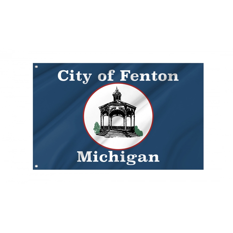 Flag of Fenton, Michigan, Patriotic Flags, Unique Design Print, Flags for Indoor & Outdoor Use