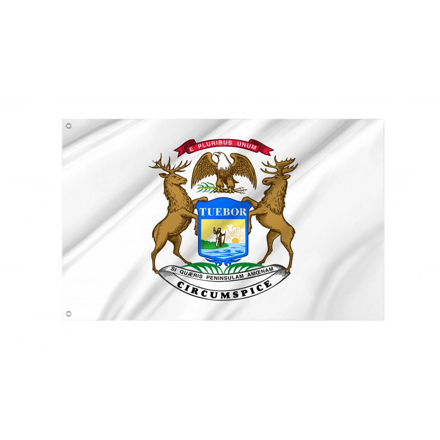 Flag of Governor of Michigan, Patriotic Flags, Unique Design Print, Flags for Indoor & Outdoor Use