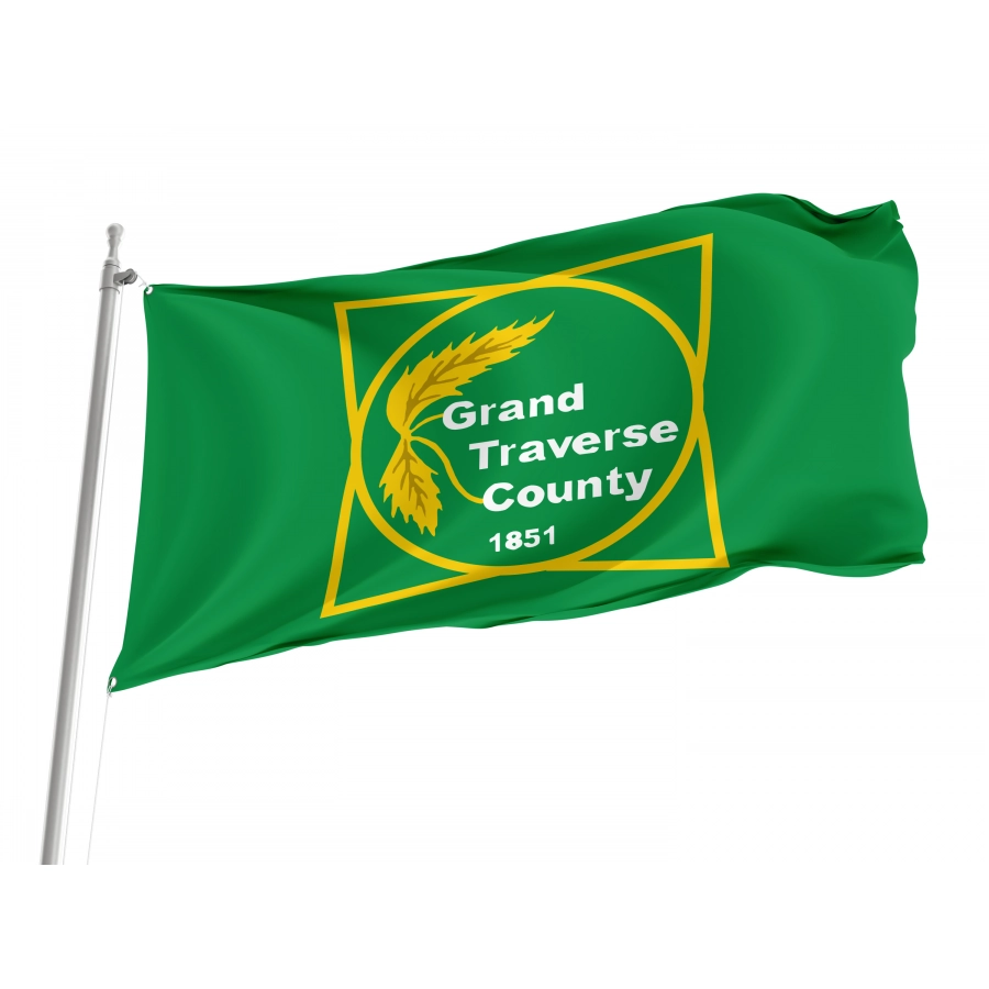Flag of Grand Traverse County, Michigan, Patriotic Flags, Unique Design Print, Flags for Indoor & Outdoor Use