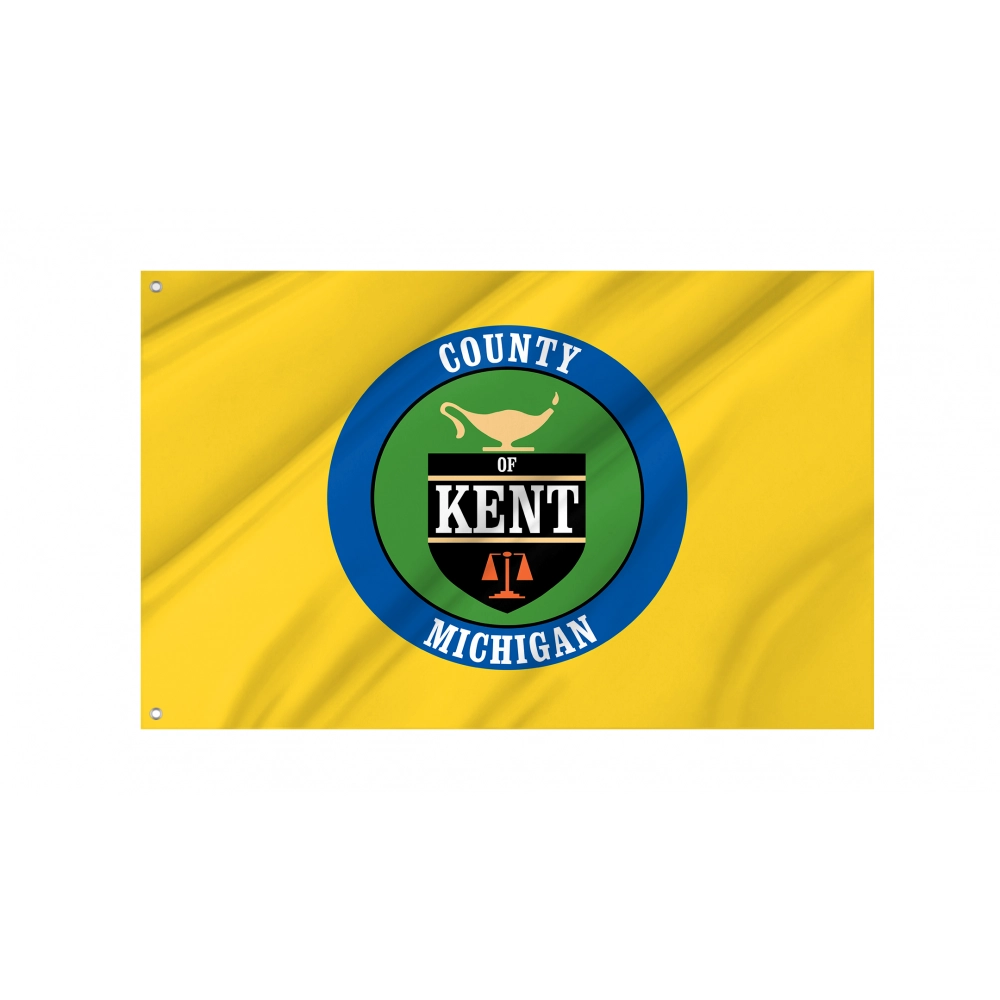 Kent County, Michigan Flag for Indoor & Outdoor Use