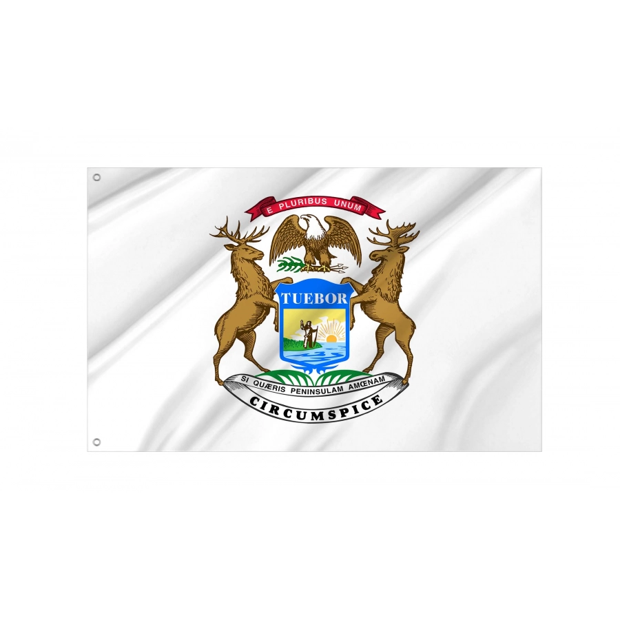 Michigan Governor Flag for Indoor & Outdoor Use, USA21