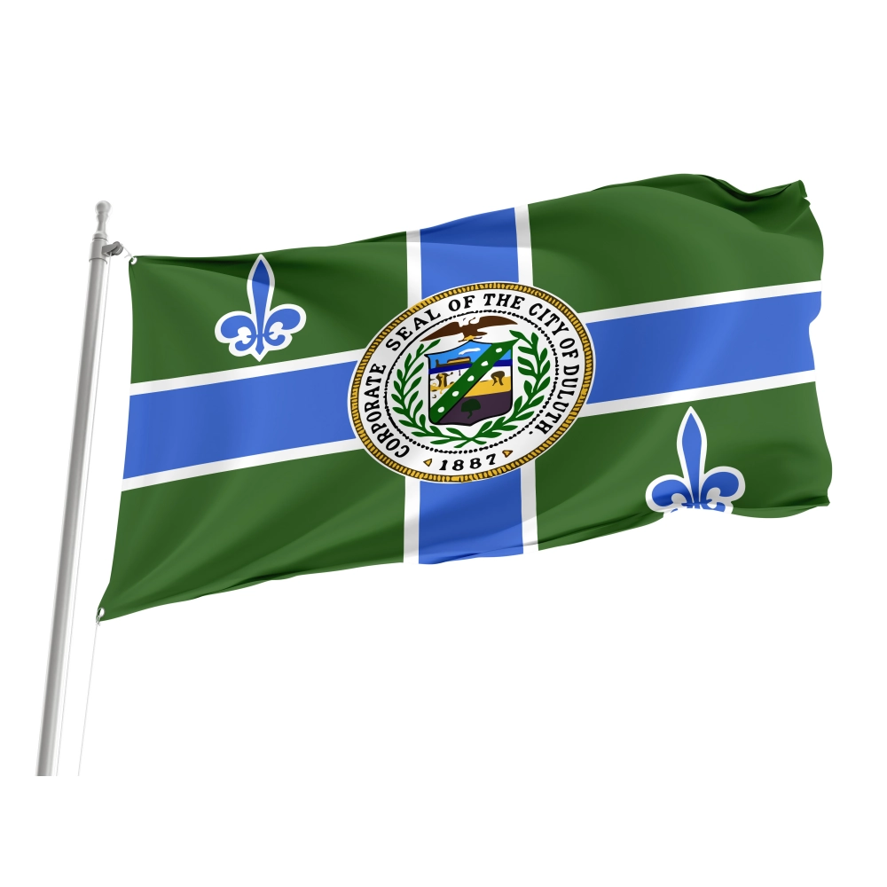 Duluth, Minnesota 1979-2019 Flag for Indoor & Outdoor Use Duluth, Minnesota 1979-2019 Flag for Indoor & Outdoor Use