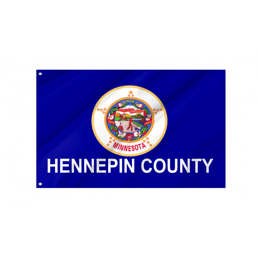 Flag of Hennepin County, Minnesota, Patriotic Flags, Unique Design Print, Flags for Indoor & Outdoor Use