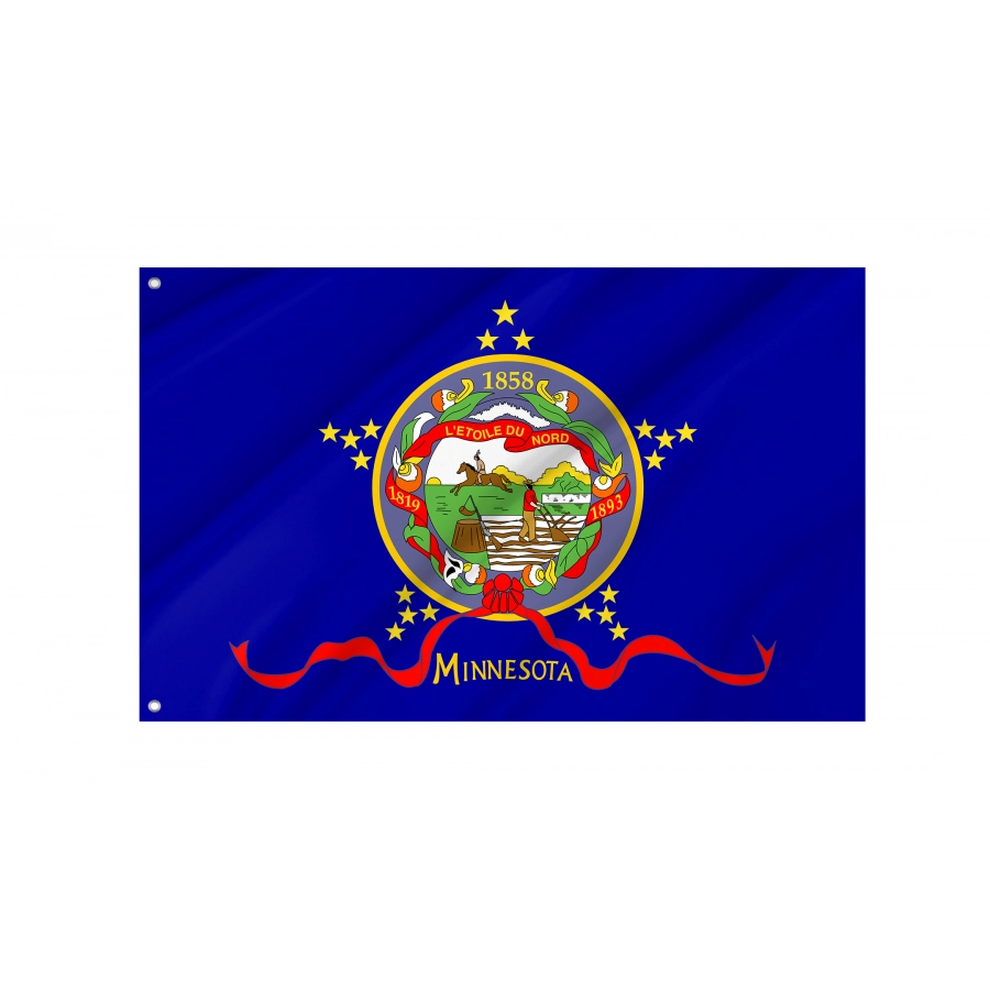 Flag of Minnesota 1893, Patriotic Flags, Unique Design Print, Flags for Indoor & Outdoor Use