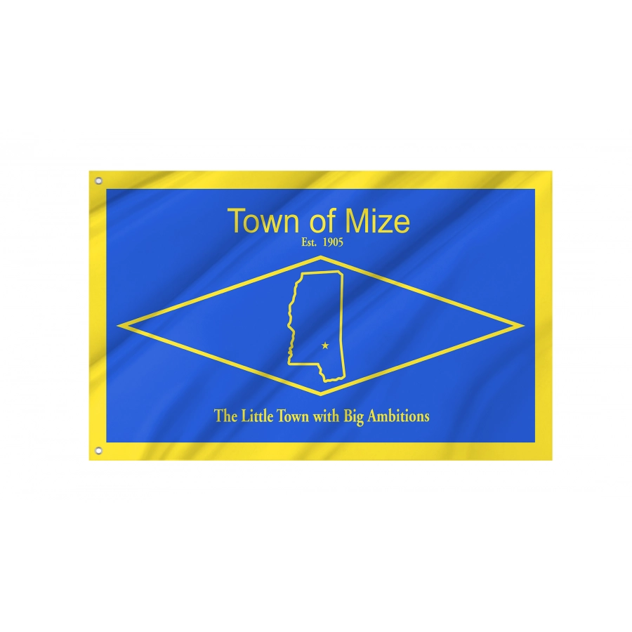 Flag of Mize, Mississippi, Patriotic Flags, Unique Design Print, Flags for Indoor & Outdoor Use