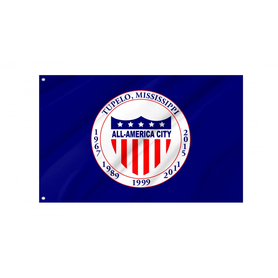 Flag of Tupelo, Mississippi, Patriotic Flags, Unique Design Print, Flags for Indoor & Outdoor Use
