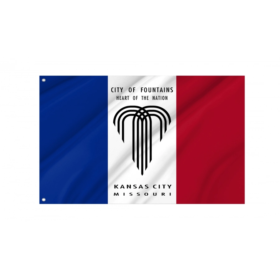 Flag of Kansas City, Missouri 1995-2023, Patriotic Flags, Unique Design Print, Flags for Indoor & Outdoor Use