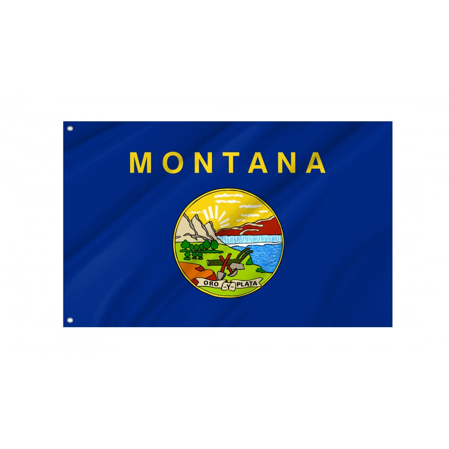 Flag of Montana State, Patriotic Flags, Unique Design Print, Flags for Indoor & Outdoor Use