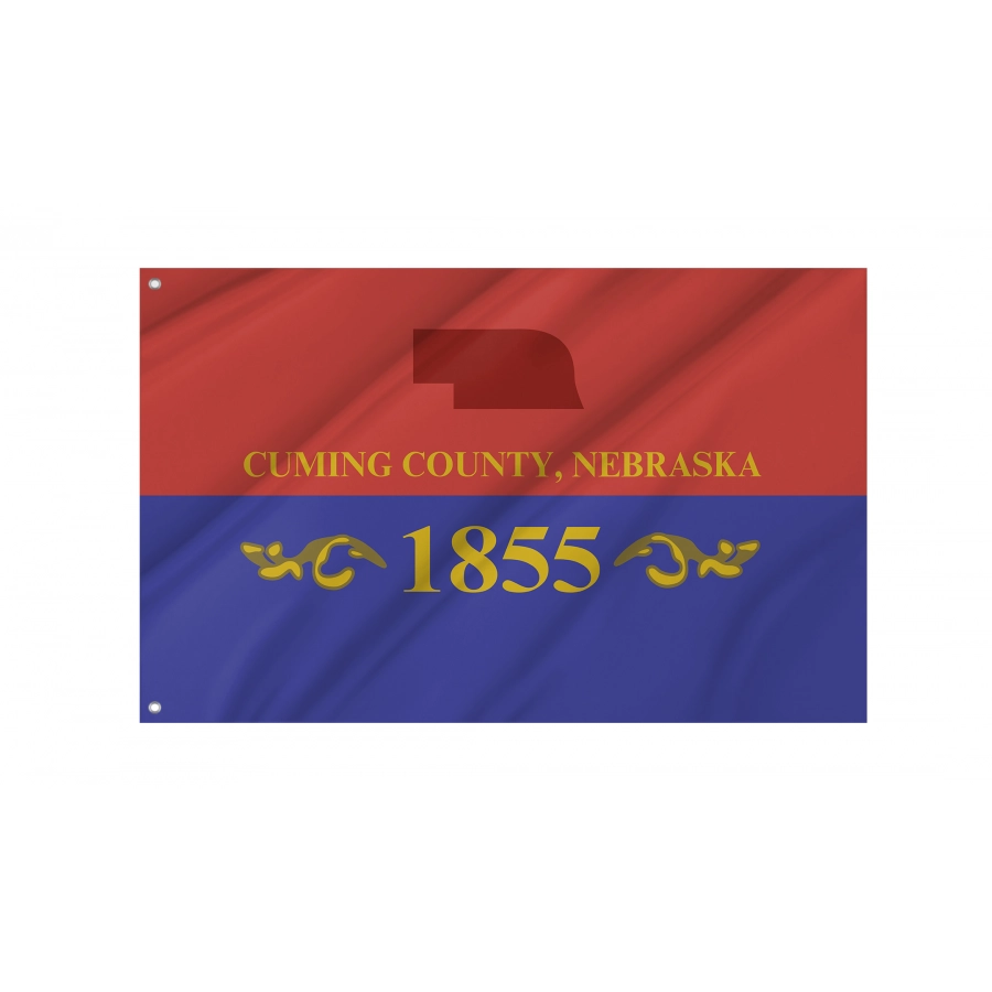 Flag Of Cuming County, Nebraska, Patriotic Flags, Unique Design Print, Flags For Indoor & Outdoor Use - High Quality Nebraska for Indoor and Outdoor Use