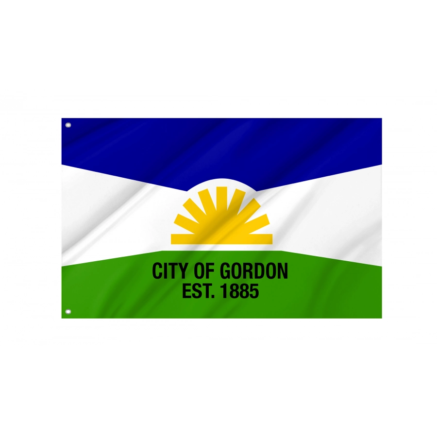 Flag Of Gordon, Nebraska, Patriotic Flags, Unique Design Print, Flags For Indoor & Outdoor Use - High Quality Nebraska for Indoor and Outdoor Use